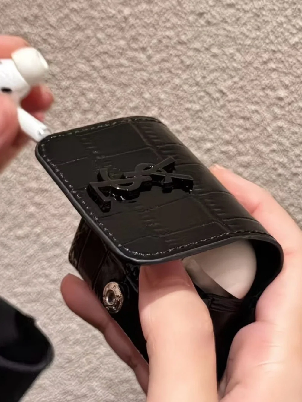 YSL monogram AirPod case